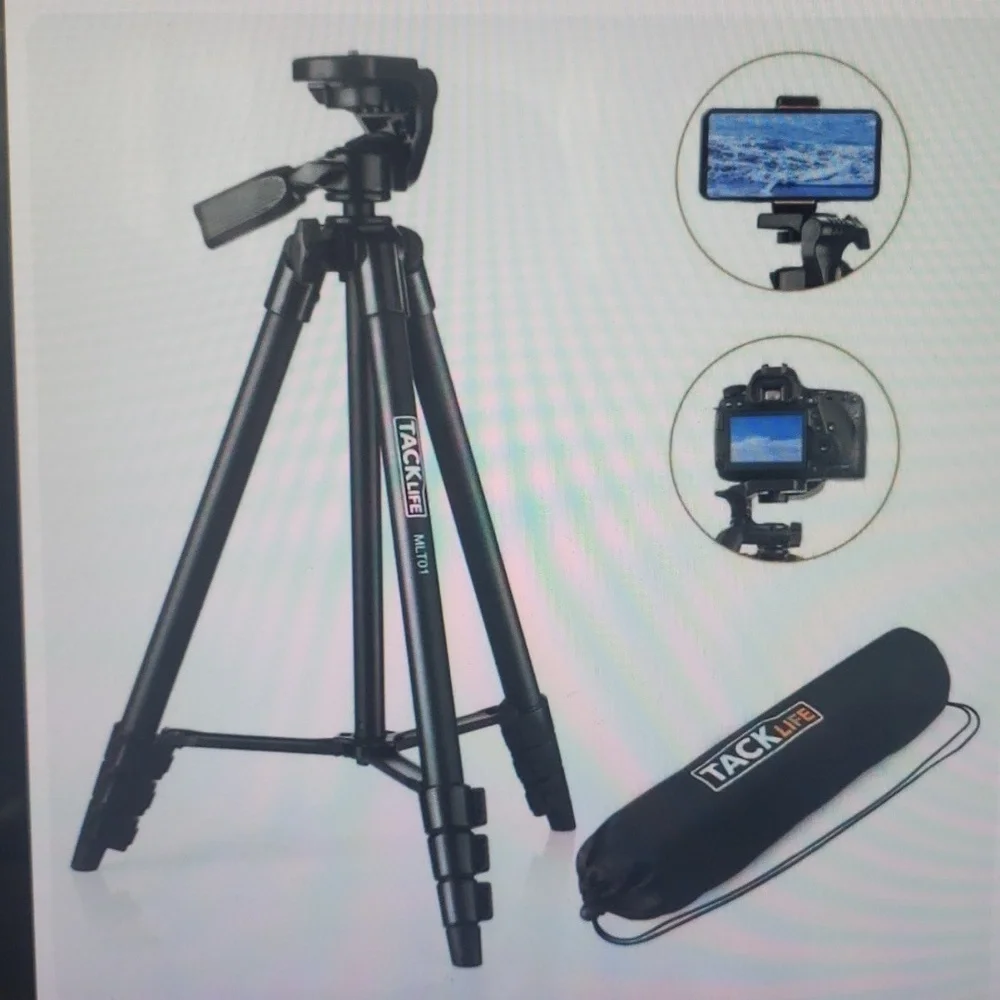 Tacklife 55in Aluminum Lightweight Tripod